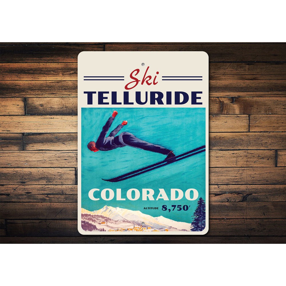 Ski Telluride Metal Sign
