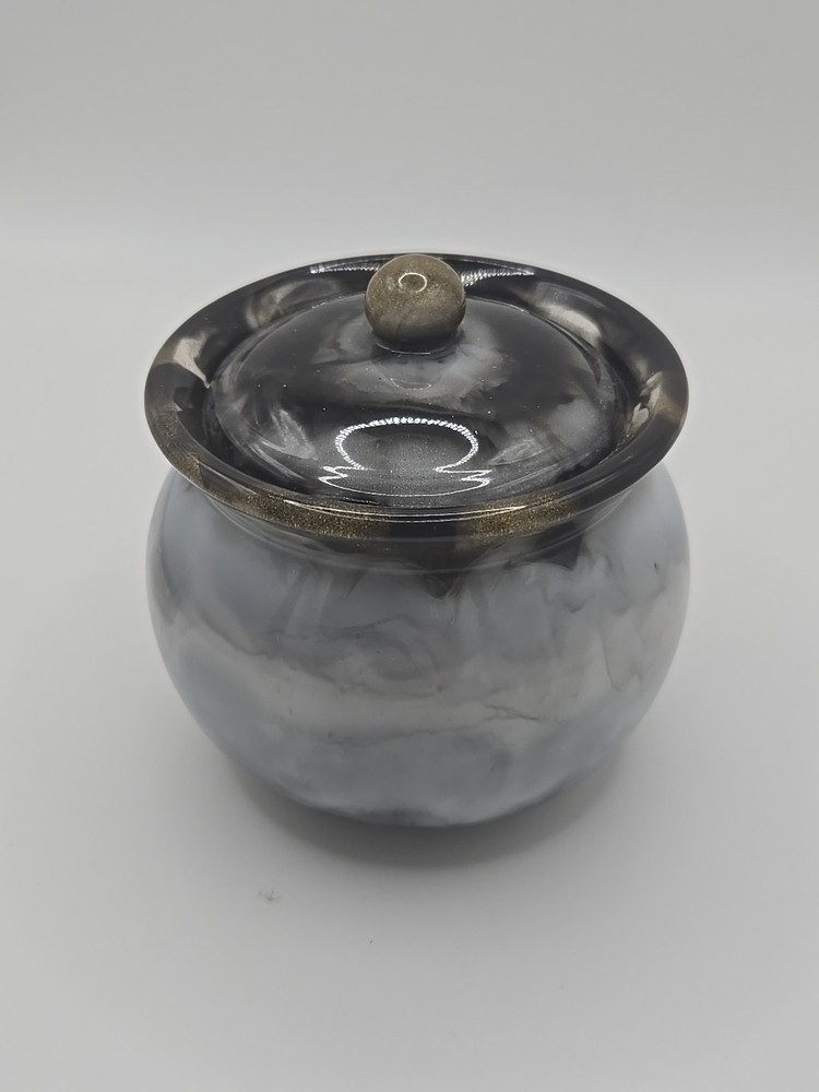 Hand Crafted Resin Jar/Pot/Stash