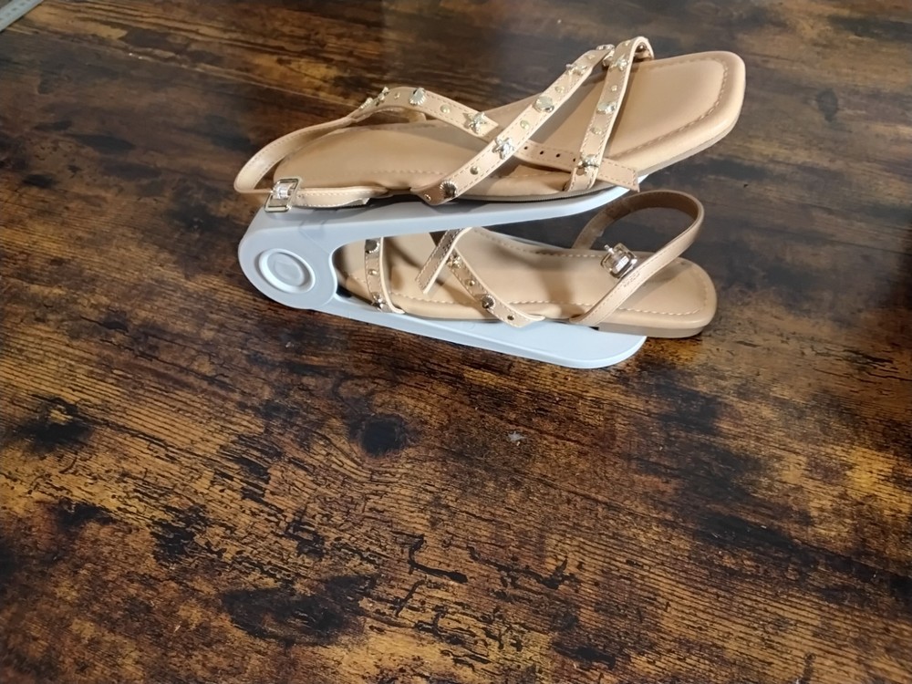 20 Pack Adjustable Shoe Stackers Organizers Space Saving White Organomics