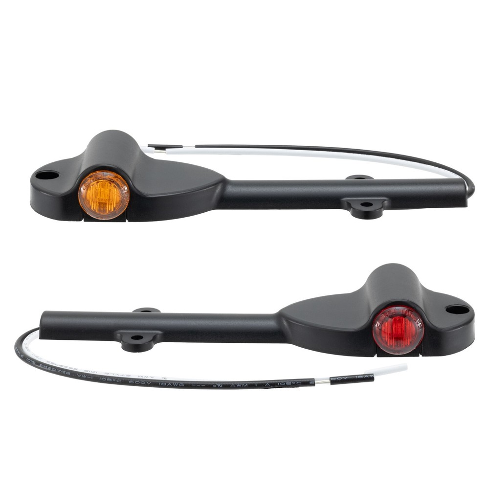 RecPro Trailer Left & Right Fender Light Set | 3/4" Dual LED | Red & Amber