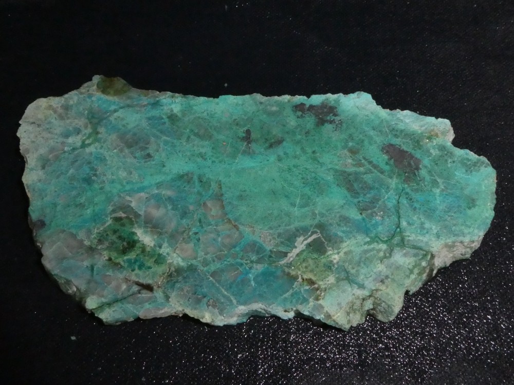 Chrysocolla slab- 6 1/4 x 3 " rough-cabbing--display- science