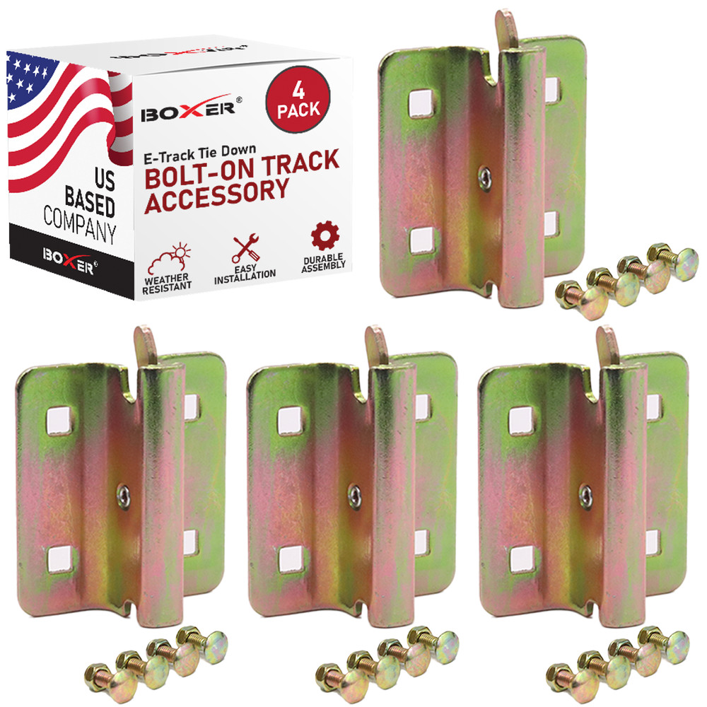 BXR Bolt-On E-Track Fitting Accessory  DIY Organizer E Track Fitting 4 Pack