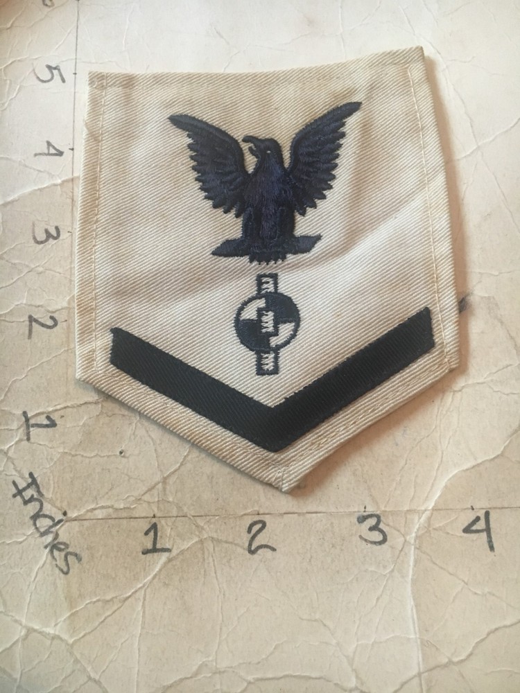 USN Rate Engineering Aide Petty Officer 3rd Class white Patch 6/12/24