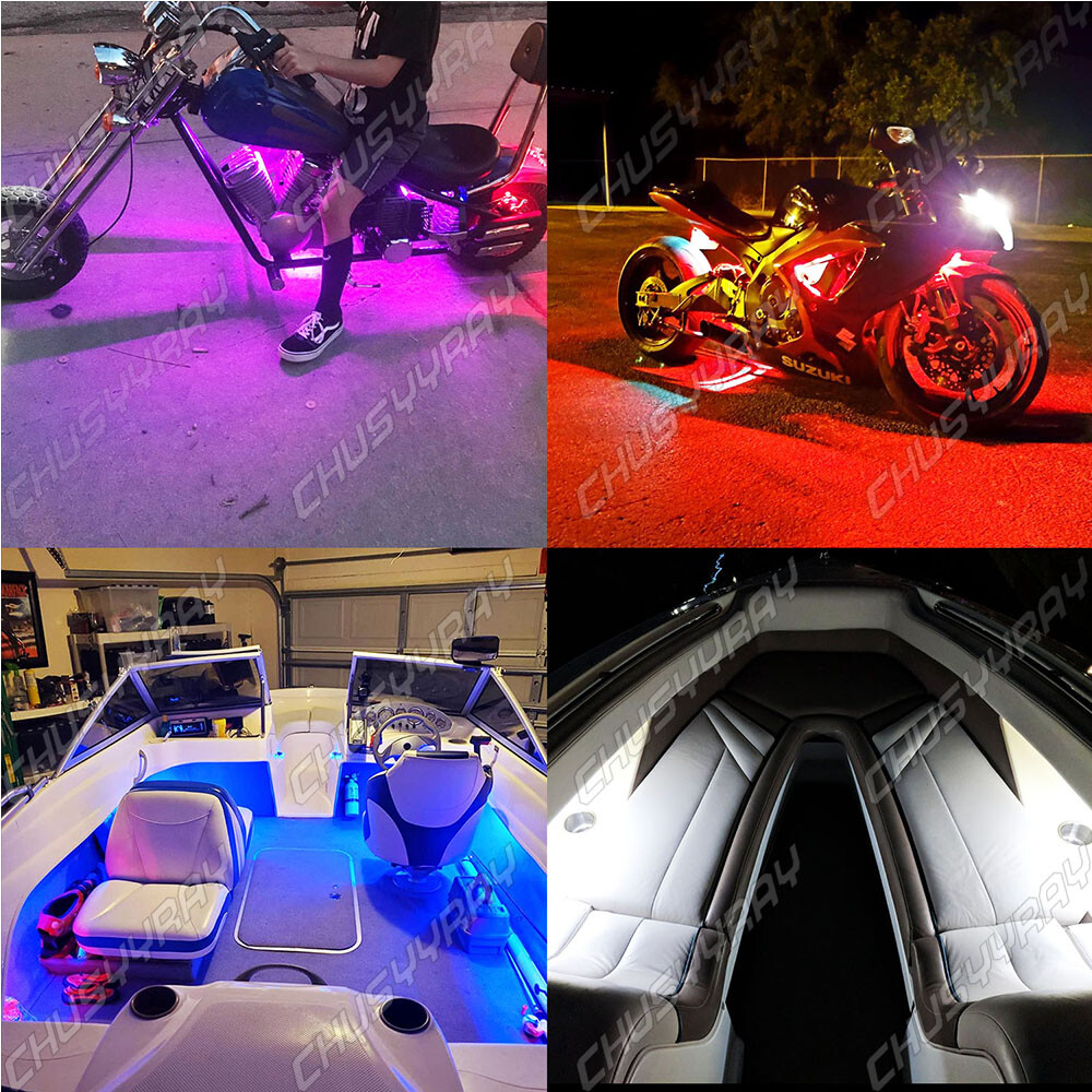 Car LED Strip Light Controller Car Interior cigarette lighter Atmosphere Lamp 4x