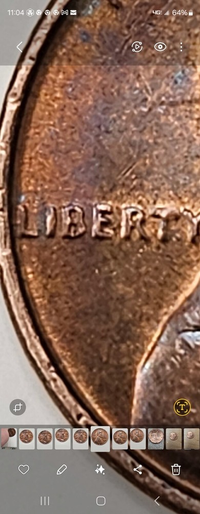 Rare 1973 D - Double Struck, & Struck Through Lincoln Cent