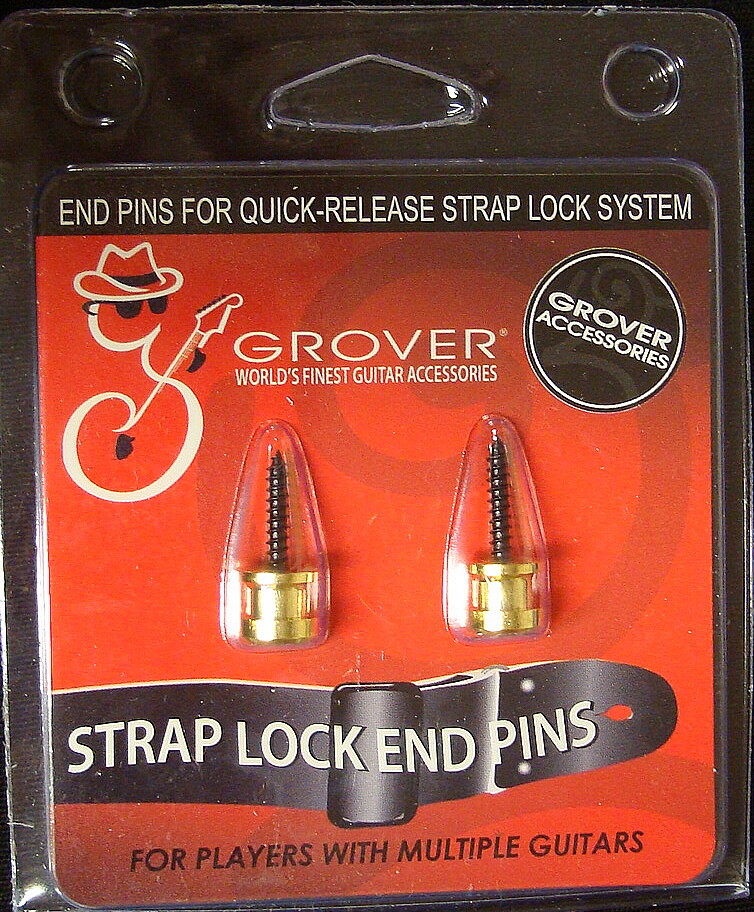 Grover GP810G Strap Lock End Pins, Gold