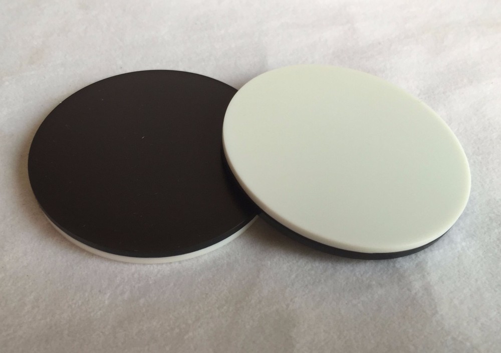 Plastic Stage Plate White Black Board for Stereo Microscope 95mm