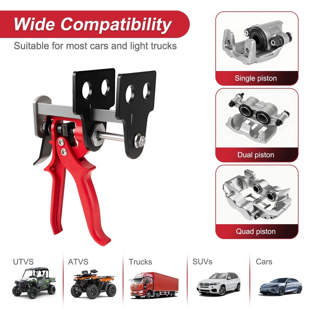 Cupbunny Brake Caliper Compression Tool, 4 Piston Tool for Red