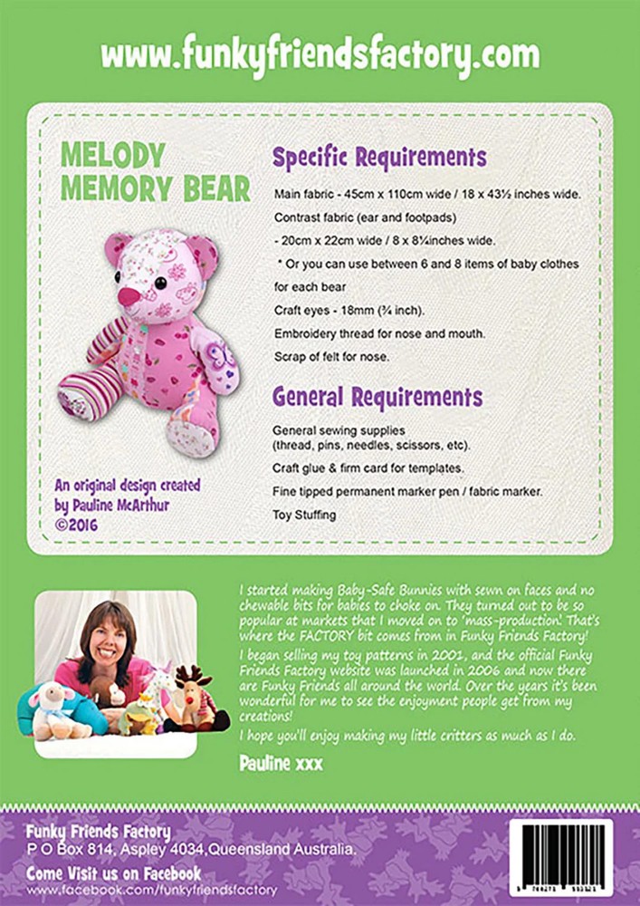 Melody Memory Bear Pattern by Funky Friends Factory