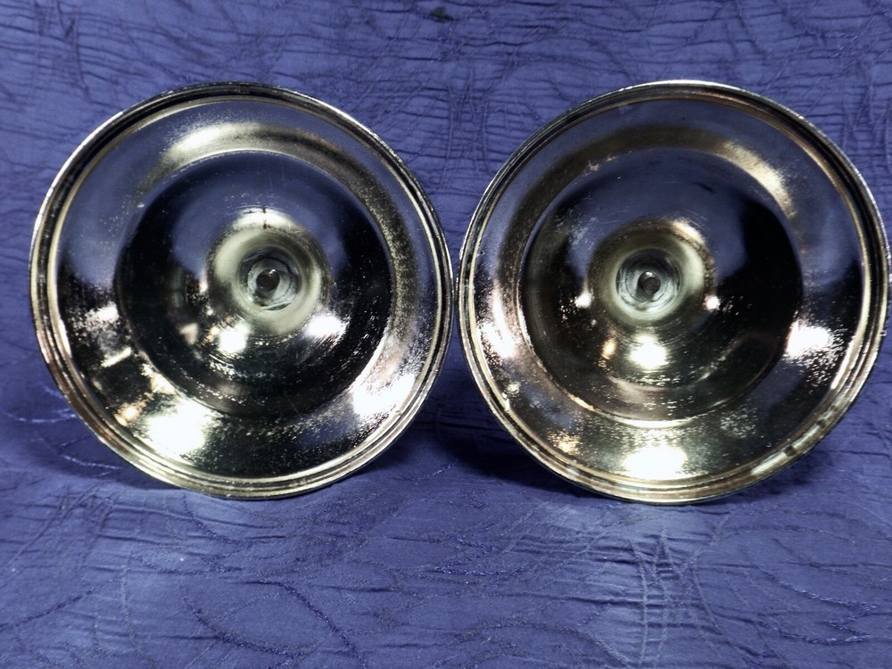 Silver Toned Fancy Filigree candle holders