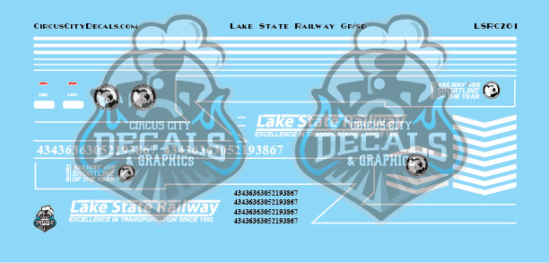 Lake State Railway GP/SD Locomotive Decals HO Scale