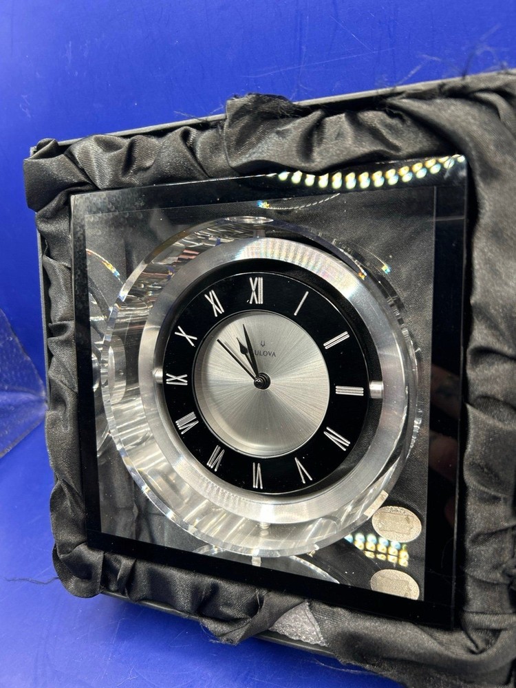 Bulova Mantle Clock - Glass Display Clock