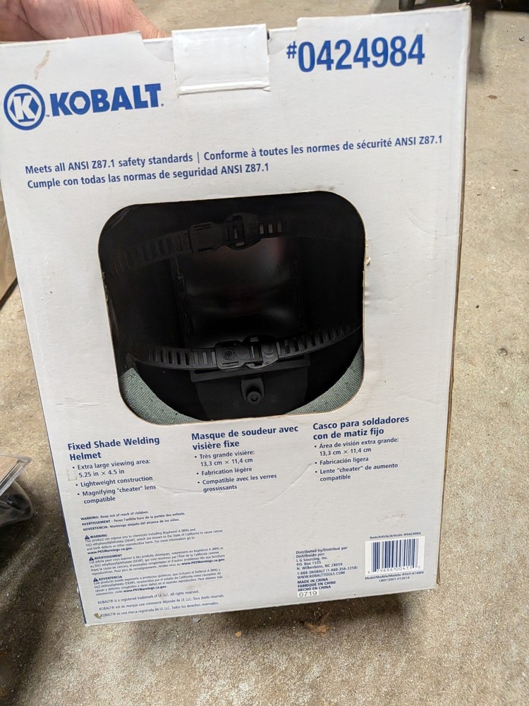 Welding Helmet - Fixed Shade #10 - Kobalt Blue