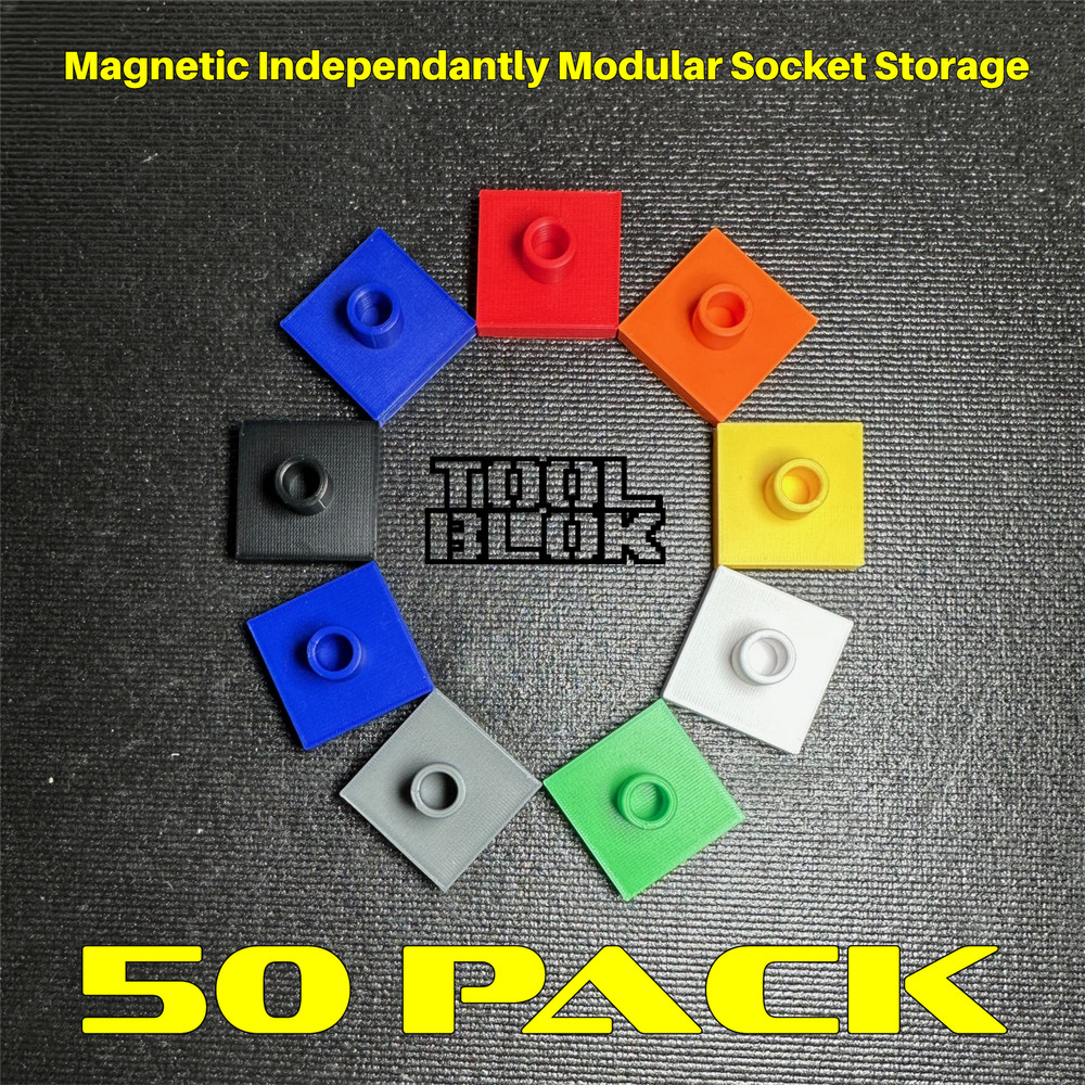 50 Pack - Socket Bloks Modular Socket Organizer Magnetic