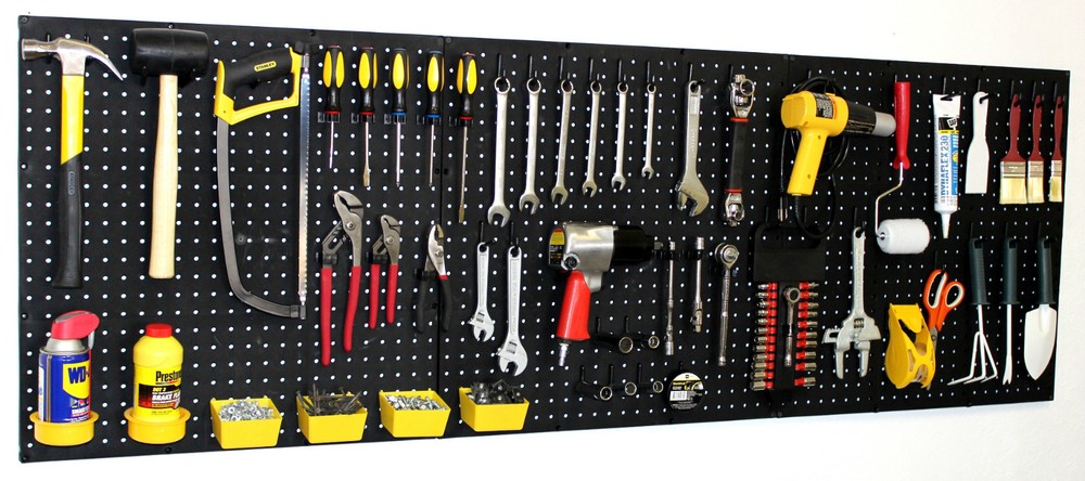 Pro 75 Peg Hook Kit & Bins - Pegboard Assortment Tool Board Organizer Hardware