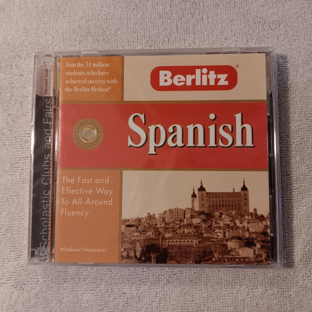 Berlitz Spanish CD ROM for Windows & Macintosh 1998 Software - New Sealed