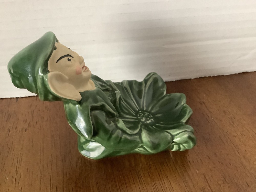 Vintage? Green Elf Pixie Nick/Knack Holder FIGURE