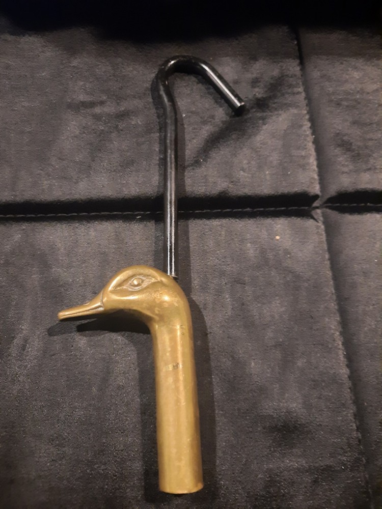 Brass Duck Head Flue Damper Pull Hook 9" Custom decor inc