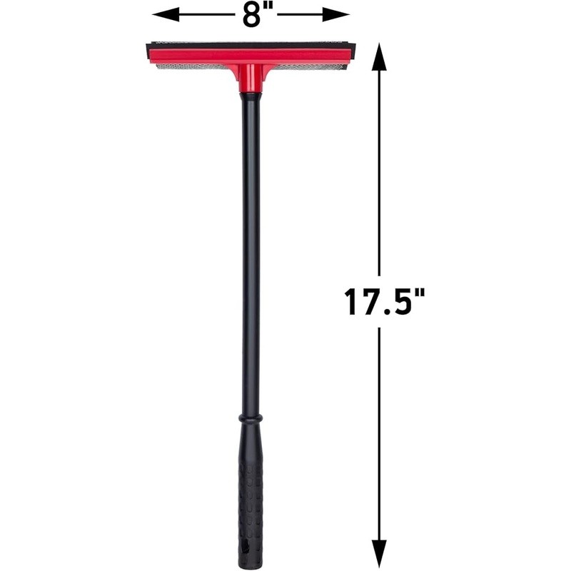 Car Window Squeegee W/ Scrubber Lightweight Multi-Functional Cleaning Tool New