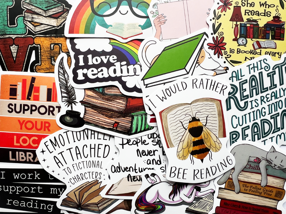50 Book Stickers For Kindle Reader Bookish Reading Sticker Pack