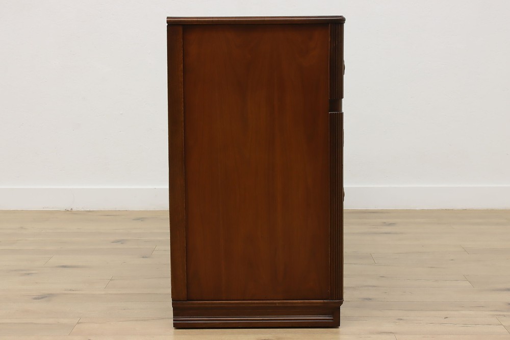 Art Deco Vintage Waterfall Buffet Sideboard Server, Globe #52199