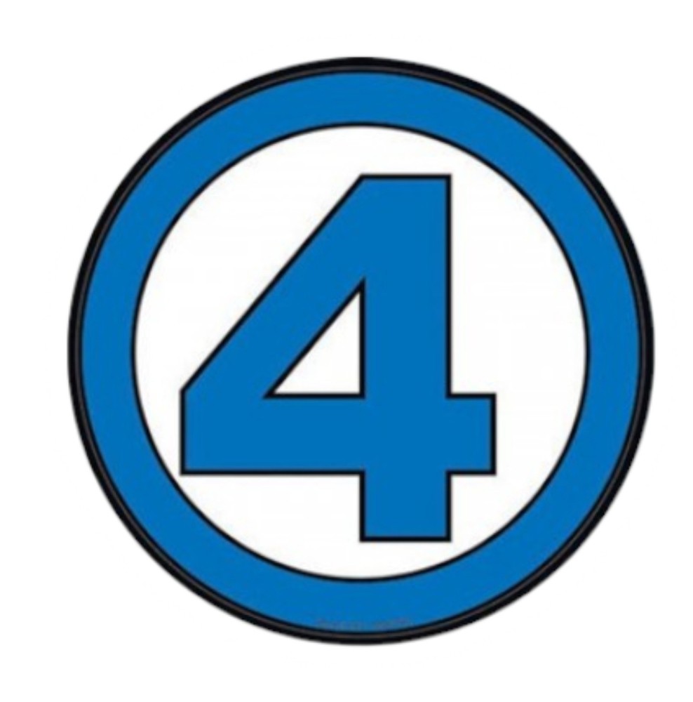 Marvel Comics Fantastic Four Shield Crest Logo Water Resistant Sticker