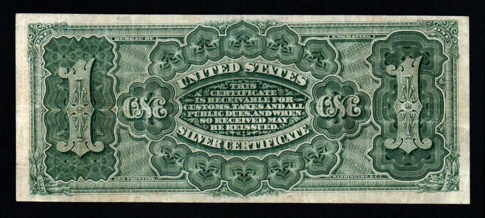 1886 $1 MARTHA WASHINGTON LARGE Size VF+ Silver Certificate!