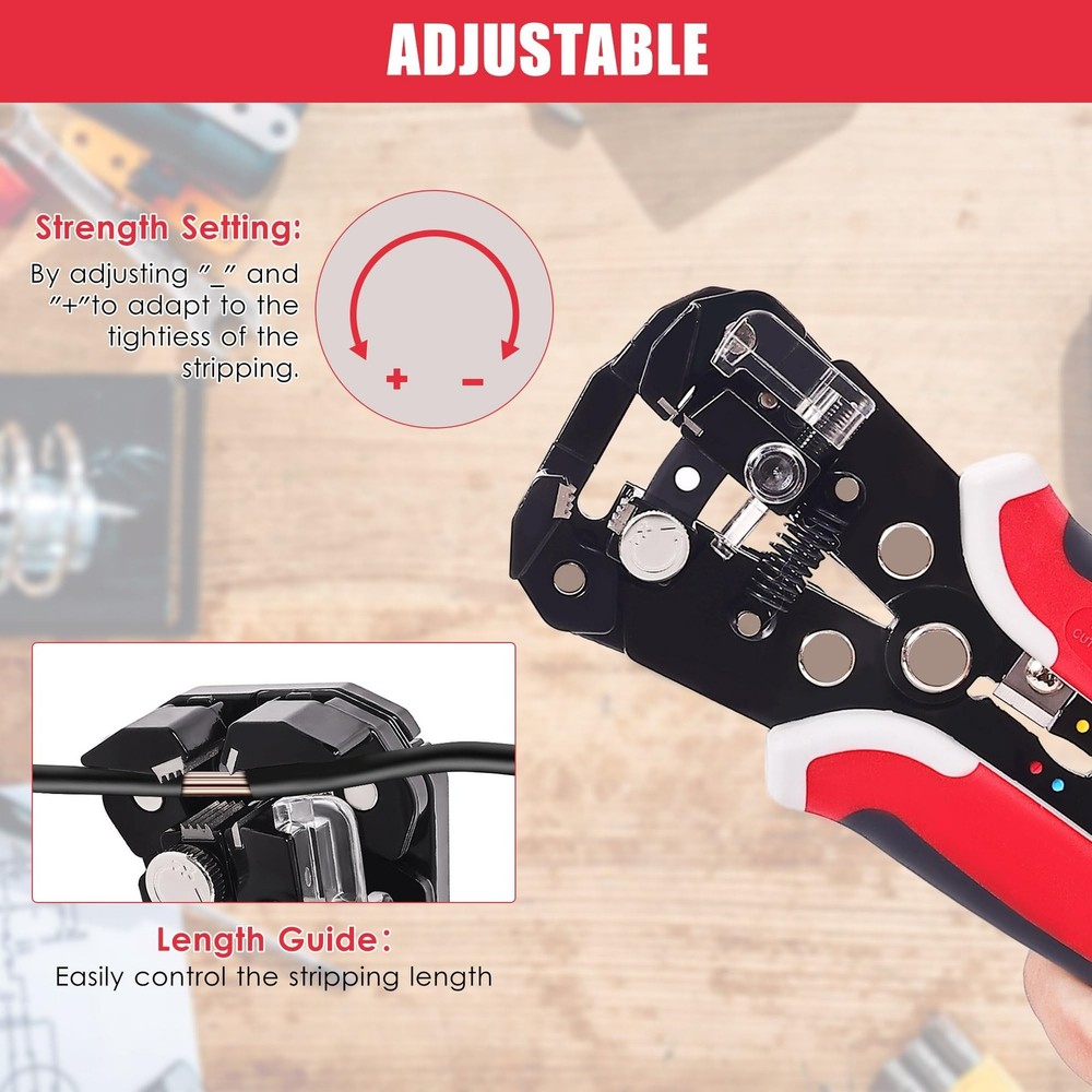 201PCS Wire Stripper Tool Kit,Self-Adjusting 8" Automatic Wire Stripping Tool...