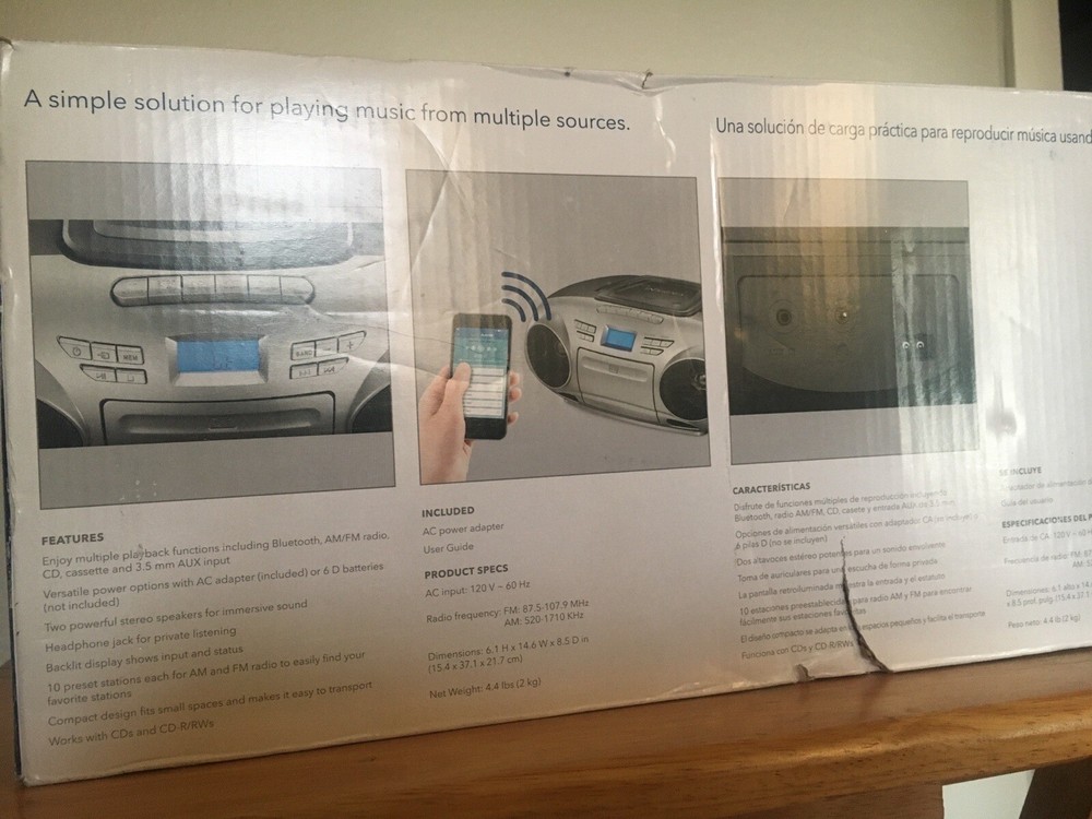 Insignia Multipurpose Bluetooth Stereo Boombox