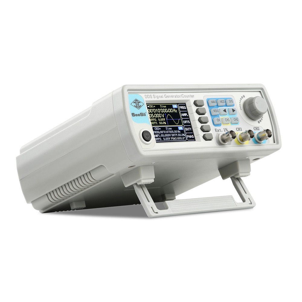 2-Channel Function Arbitrary Waveform 60MHz Signal Generator Frequency Counter