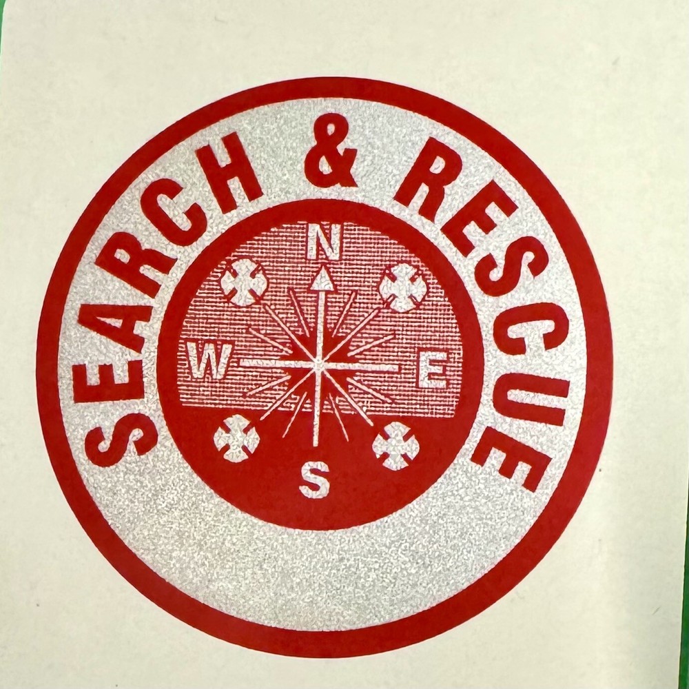 Firefighter Decal/Sticker Round (SEACH &RESCUE)