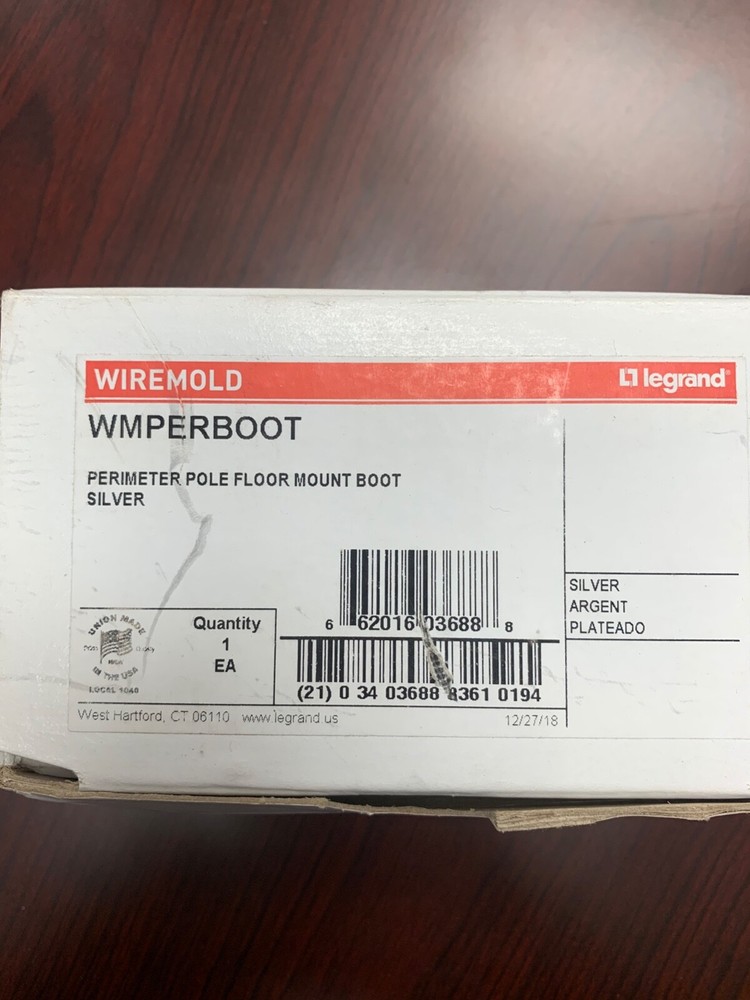 Wiremold pole boot new on box