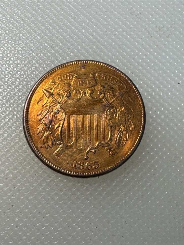 1865 2 cent piece FH