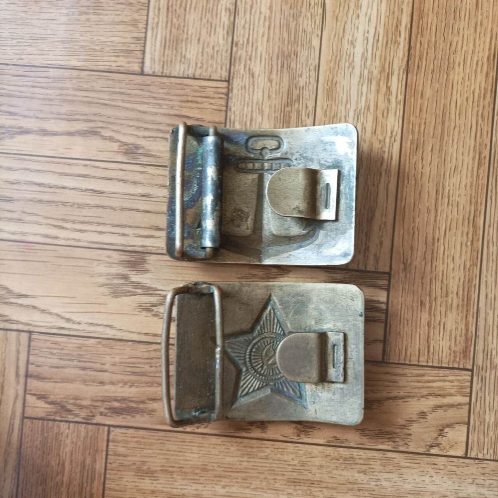 Vintage brass belt buckle Soviet