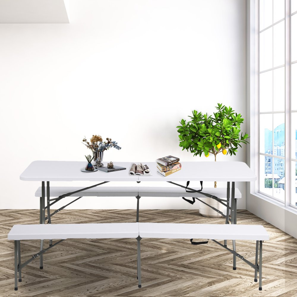 6 FOOT FOLDING TABLE Plastic Indoor/Outdoor White
