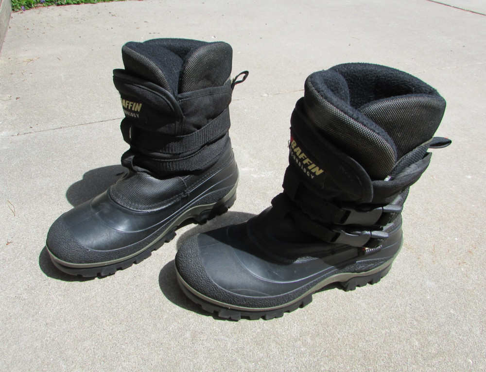 Baffin Technology Black Rubber Bottom Removable Liners Winter Boots Size W10/M8