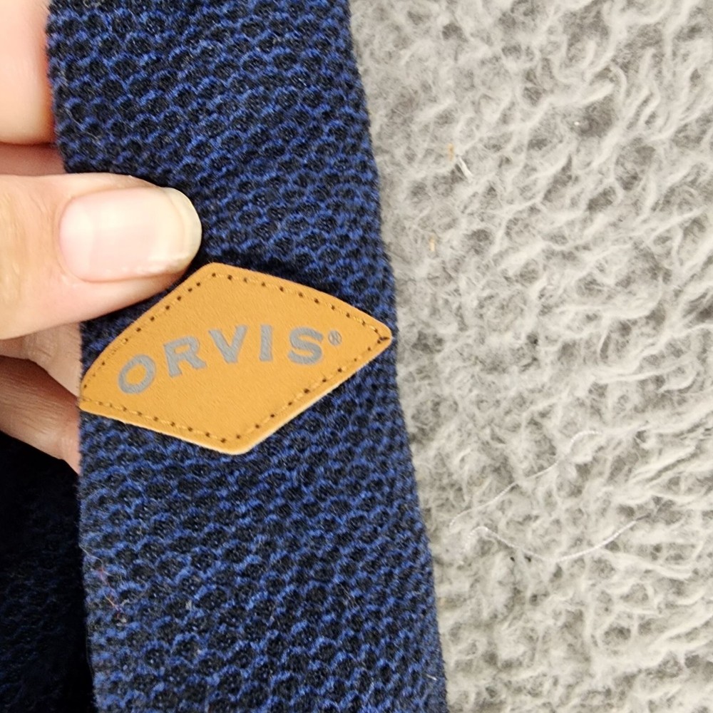 Orvis Sweater Mens Medium Blue Long Sleeve 1/4 Zip Pullover *GUC*