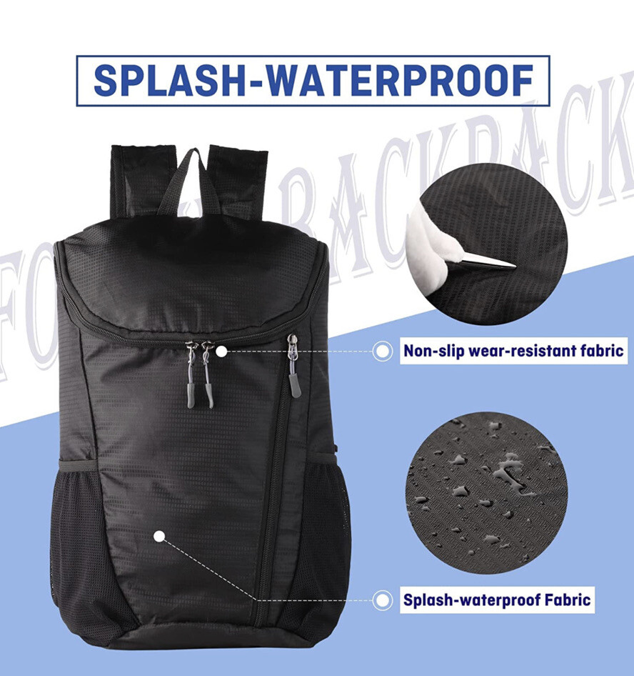 Hiking Backpack (Blue) - Lightweight- Splash Resistant