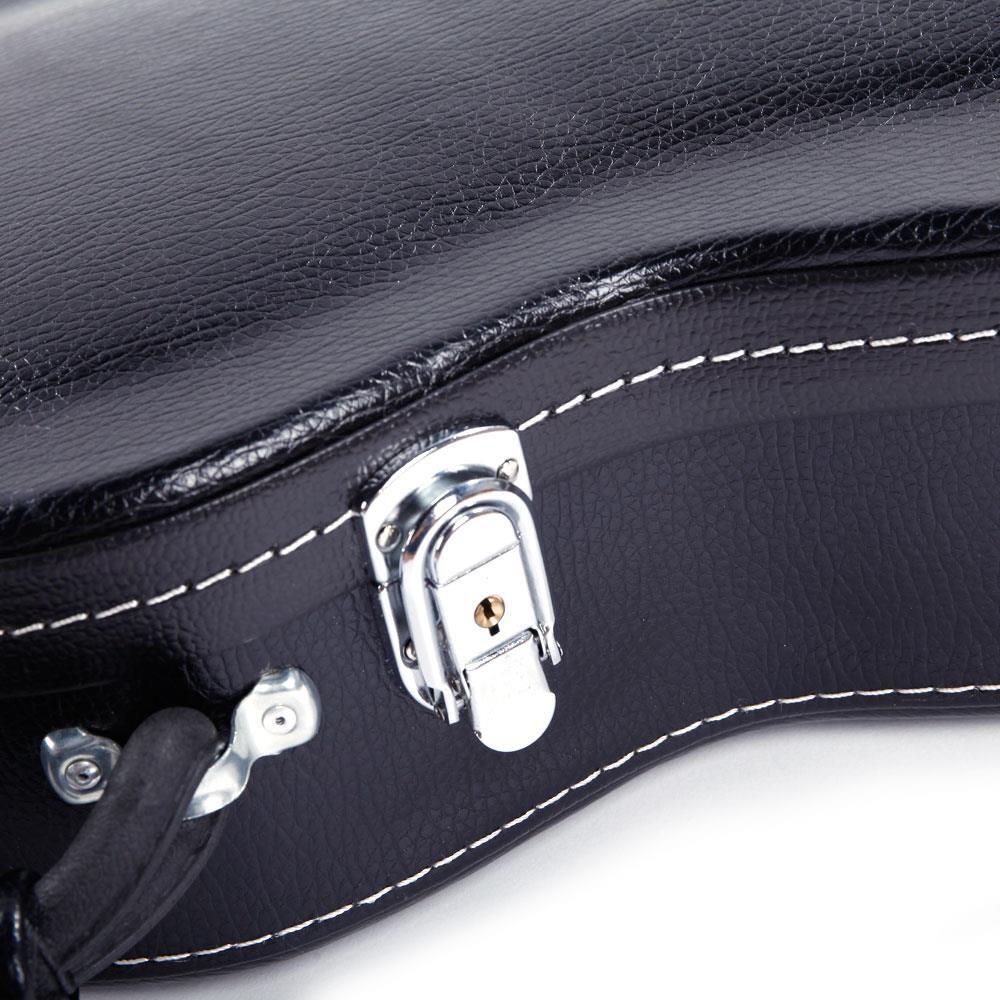 New Protable Glarry Microgroov Bulge Surface Electric Guitar Hard Case with Lock