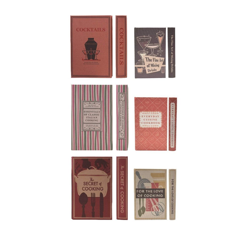 Cooking & Cocktail Theme Storage Book Boxes