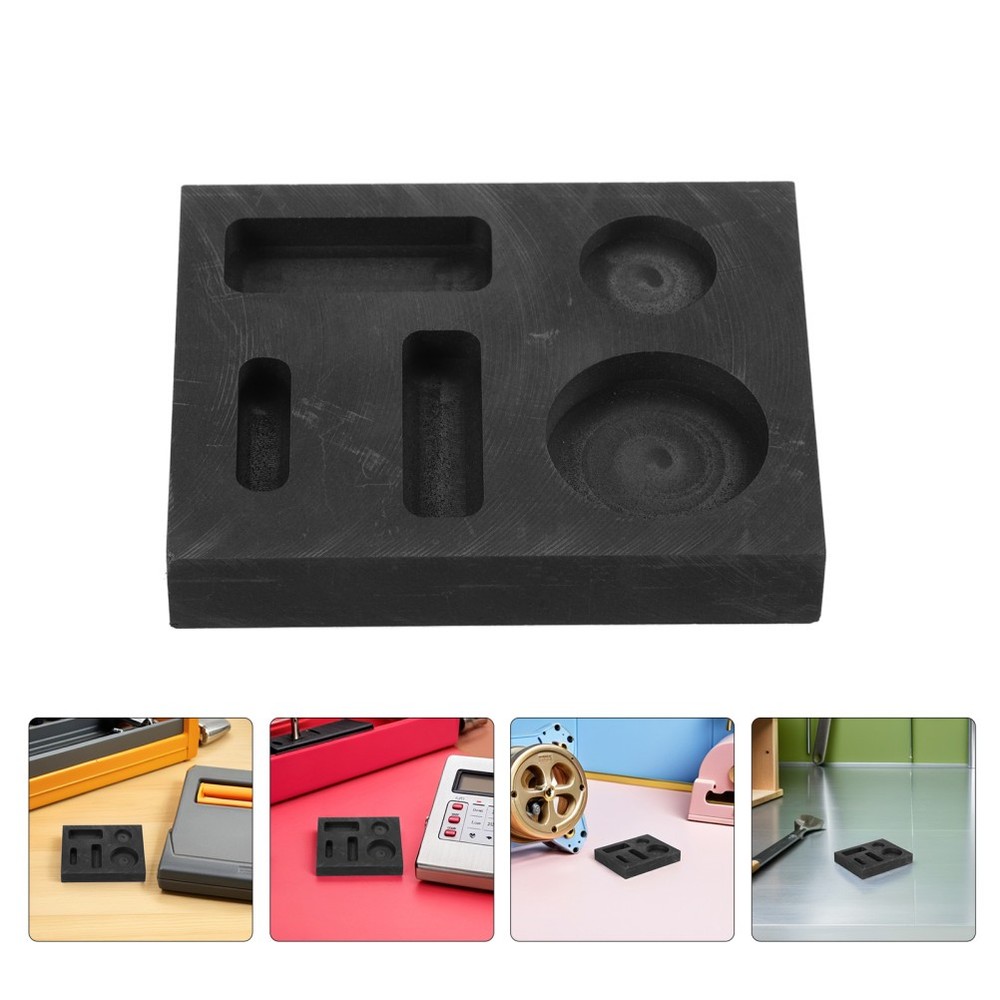 2 Pcs Graphite Mold Casting Molds 5 Slots Heat Resistant for Metal Casting