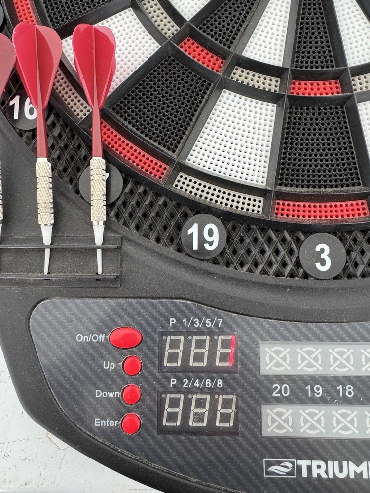 Triumph Electronic Dart Board with Soft Tip Darts and Digital Scoring