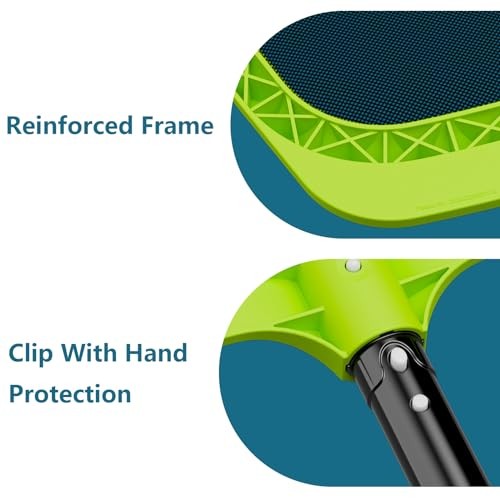 Net - Professional Heavy Duty Reinforced Frame Nylon Flat Leaf Pool Skimmer