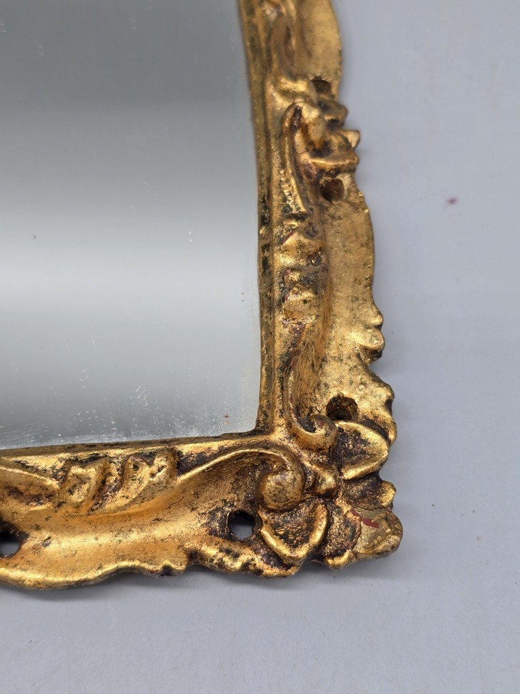 Vintage Gold Guilded Small Mirror