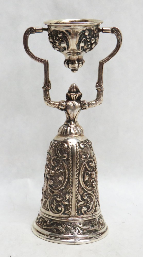 BEAUTIFUL SILVER 4 1/4" BRIDAL WEDDING CUP