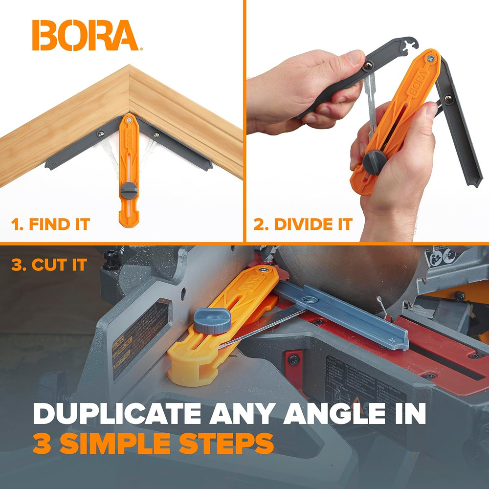 Miterix Compact Angle Finder Tool Gauge, Duplicates & Splits in Half for Precise