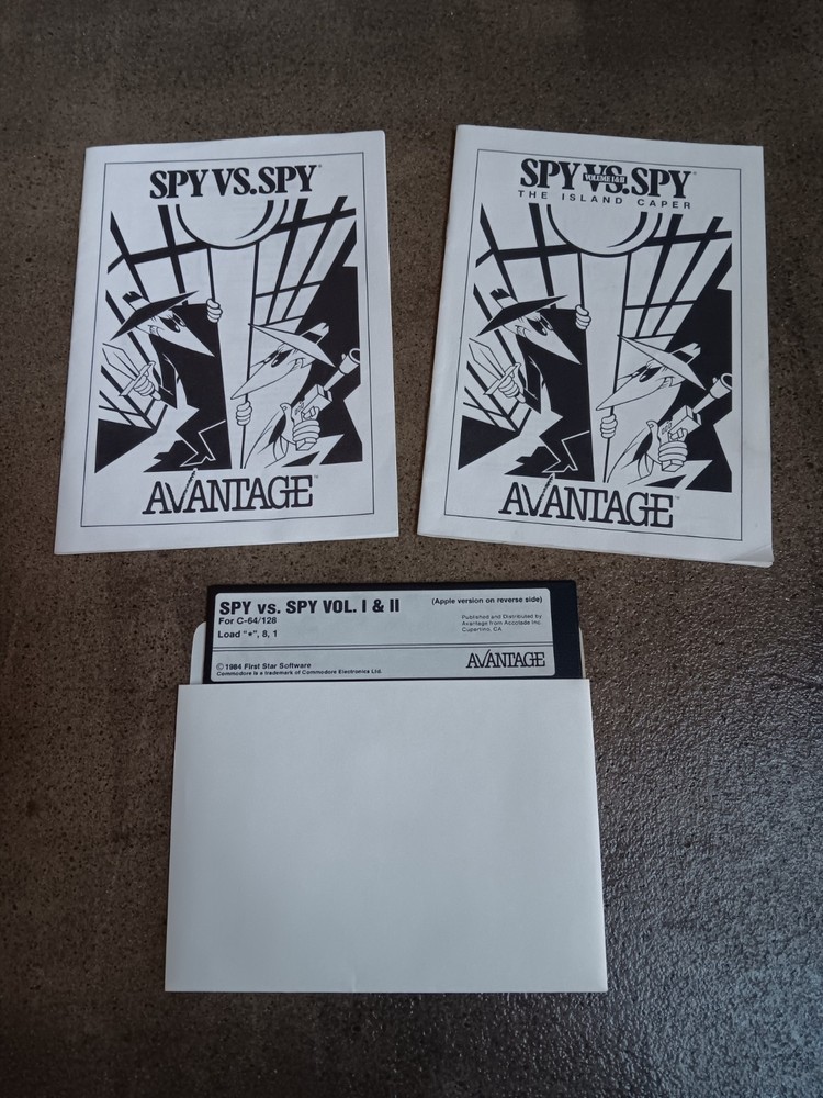 Commodore 64 Spy Vs Spy Volume 1 & 2 Computer Game Software Tested/Works