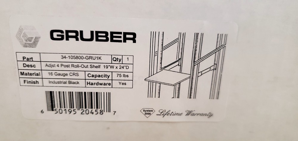 4 post roll out shelf