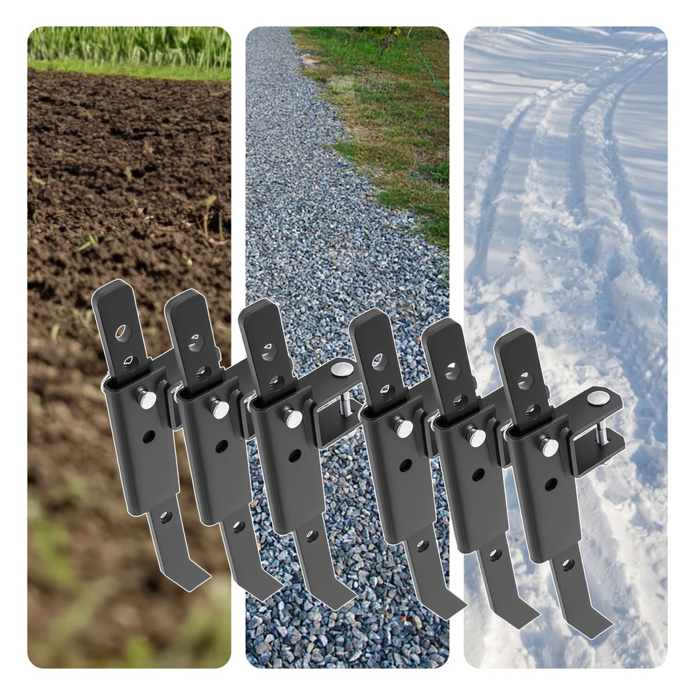 For ATV UTV Chisel Plow Implement Scarifier W/6 Independently Adjustable Chisels