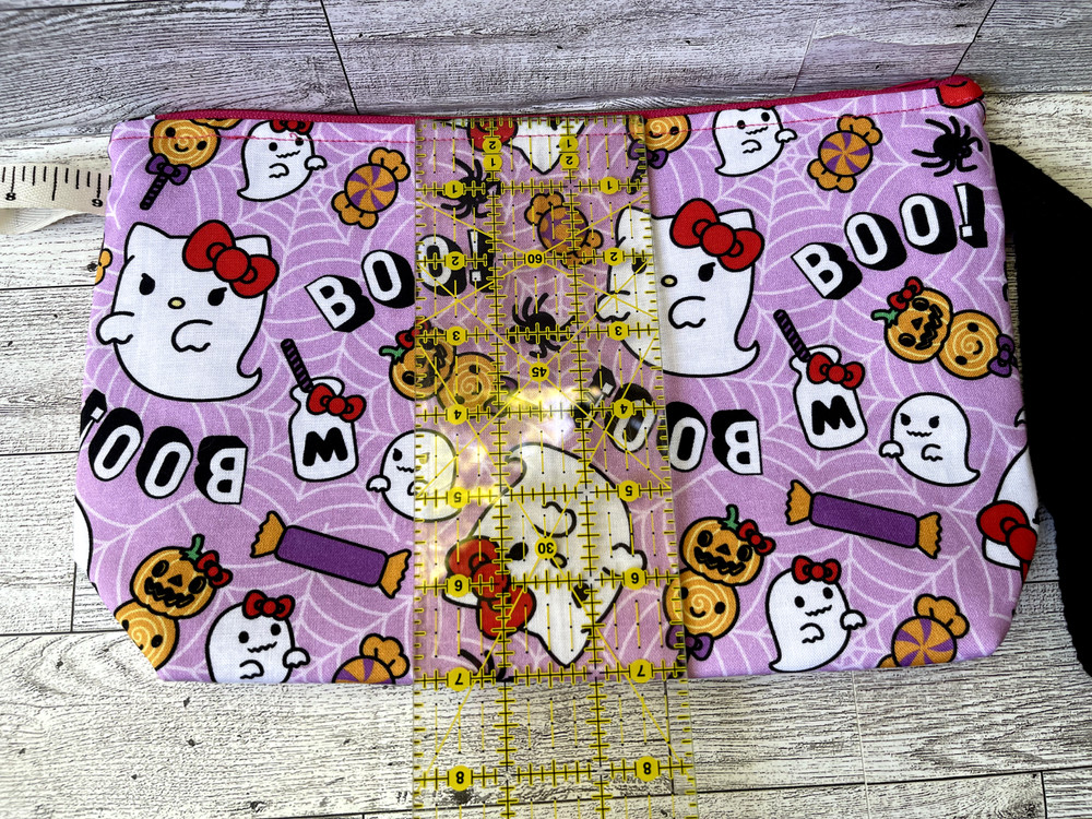 Project Bag Knitting Crochet Zippered Yarn Storage Halloween Ghost Fall Storage
